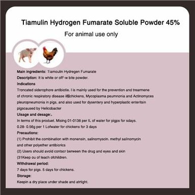 Tiamulin vetyfumaraatti liukeneva jauhe 45 prosenttia